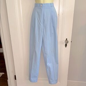 Vintage 70s/80s Contrasts Light Blue High Waisted Pleat Front Pants‎